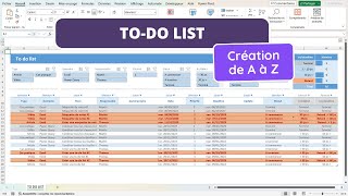 Créer une todo list de A à Z  Tuto Excel [upl. by Friedrick]