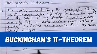 Buckingham pi theorem [upl. by Wahlstrom]