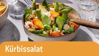 Kürbissalat mit Feta – einfacher Herbstsalat 🍂🍐  REWE Deine Küche [upl. by Aititil184]