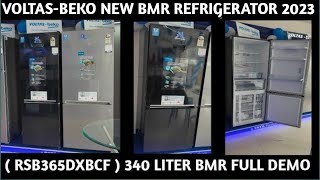 VOLTASBEKO NEW BLACK 340 LTR BOTTOM MOUNTED REFRIGERATOR IN INDIA 2023 BEST BMR REF IN INDIA [upl. by Power]