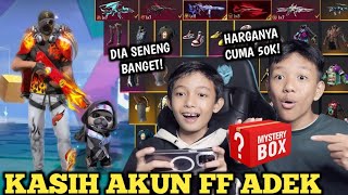 KASIH ADEK AKUN FF SULTAN BELI DARI MYSTERY BOX 50K [upl. by Idnic495]