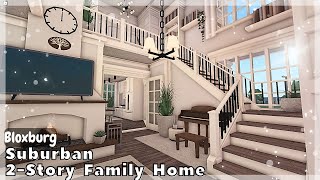 BLOXBURG Suburban 2Story Family Home Speedbuild interior  full tour Roblox House Build [upl. by Hisbe439]