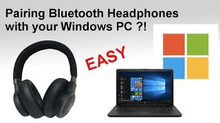 Pairing Bluetooth headphones to a Windows 10 Laptop or PC How to 👍 [upl. by Cordula]