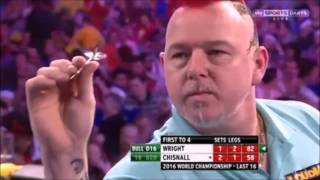 PDC World Darts Championship 2016  Last 16  Peter Wright VS Dave Chisnall  Highlights [upl. by Aneled562]