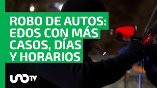 Actualizan información ¿en qué estados qué días y a qué hora roban más autos [upl. by Enyleve]