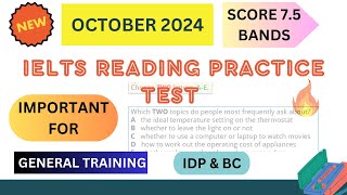 ielts general reading practice test 2024 with answers  october 2024 [upl. by Lebasile155]