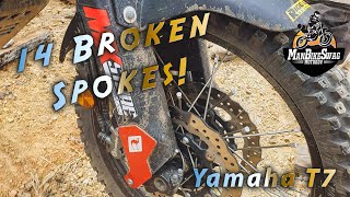 14 Broken Spokes on Yamaha T700 [upl. by Middlesworth]