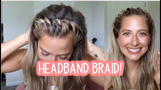 HOW TO EASY TWISTED HEADBAND BRAID  SHORT MEDIUM amp LONG HAIRSTYLE [upl. by Heddy]