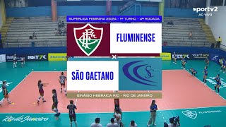 FLUMINENSE X SÃO CAETANO  SUPERLIGA FEMININA 2324 ❤❤❤AMO VÔLEI🏐🏐🏐 [upl. by Aihsat]