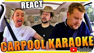 MILEY CYRUS amp JAMES CORDEN KARAOKE  Marcio Guerra Reagindo React Reação [upl. by Notxap]