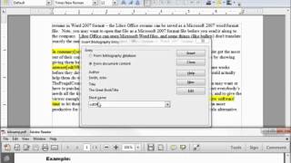 LibreOfficeWriter 40 Adding a Bibliography [upl. by Elyc]