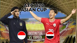 LIVE STREAMING INDONESIA VS YAMAN AFC U20 ASIAN CUP 2025 QUALIFIKERS [upl. by Ihn]