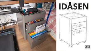 IKEA IDÅSEN File Cabinet 🗄️ Drawer Unit on Castors 🚎 Review 🔎 Assembly 🔧 [upl. by Grimaud]