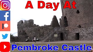 A Tour Of The Beautiful Pembroke Castle Wales Amazing Bird Show amp Walk Around pembroke castle [upl. by Siuqram]