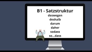 ᐅ Deutsch Satzbau und Konnektoren Deshalb deswegen darum daher sodass sodass Deutsch B1B2 [upl. by Milstone]