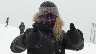 SNOWSTORM SKIING  FRANCE [upl. by Wycoff]