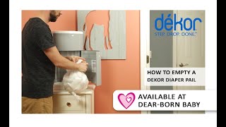 How to empty a Dekor Diaper Pail HowTo  Available at DearBorn Baby [upl. by Adgam199]