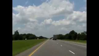 Vicksburg Mississippi to Delhi Louisiana Time Lapse Drivelapse [upl. by Aiderfla]