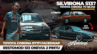 RESTOMOD Toyota Corona ST171 Face Swap ke Nissan S13 Onevia JDM Style Modifikasi Paket Hemat [upl. by Ahsiemat]