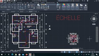 Mettre à lÉchelle un Plan sur AutoCAD [upl. by Ahsiekahs65]