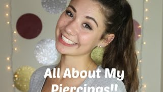 All About My Ear Piercings Lobe Middle amp Upper Cartilage [upl. by Atinej]