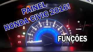 Honda Civic  Painel Carro  Funções  Imid  Ar Condic  Telefone [upl. by Christoffer672]