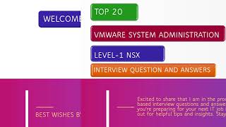 VMware System Administration Interview Questions amp Answers  Level 1  Beginner to Intermediate [upl. by Kenzi]