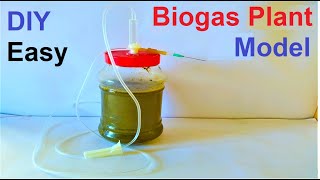 biogas plant working model making  science project  howtofunda  source of energy [upl. by Akfir]