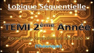 28 Compteur Asynchrone Modulo 7 Théorique Avec Bascule D  JK  Chron  شرح مبسط جدا بالدارجة [upl. by Aerdnuahs]