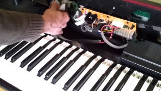 Fixing the keys on a Digital Piano  Where some or all keys are not working cable bus [upl. by Ahsaet]