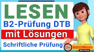 Lesen B2  Prüfung für den Beruf  DTB  Schriftliche Prüfung mit Lösungen  2024 [upl. by Henden852]