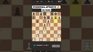 ‼️ Stonewall Attack Is 🔥 vs 1400 chess chessgame chesscom chesstactics chessmaster checkmate [upl. by Inalel686]