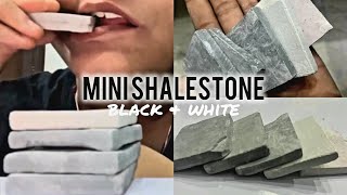 Blackwhite mini shalestone  crunchy  asmr 2024  soothing sound [upl. by Queridas286]