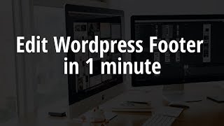 How to change footer copyright in wordpress [upl. by Ataynek]