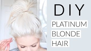 DIY Icy White Platinum Blonde Hair Tutorial [upl. by Hanikehs]