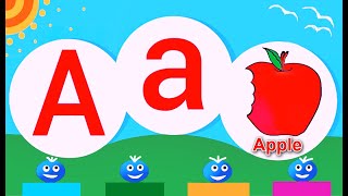 Aprender Alfabeto Inglês Letras Maiúsculas e Minúsculas do ABC Inglês com Frutos e Objectos [upl. by Mraz]