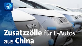 EUZusatzzölle für Elektroautos aus China in Kraft [upl. by Naellij347]