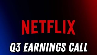 Live Netflix Q3 Earnings Call [upl. by Collum]