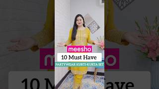 Meesho Partywear KurtiKurta Dupatta Set meesho meeshohaul ytshorts shorts [upl. by Epilif]