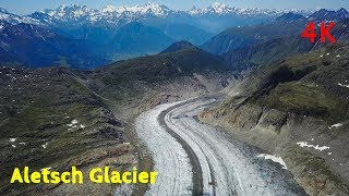 Switzerland Aletsch Glacier DJI Mavic Drone Footage 4K UHD [upl. by Aicnorev411]