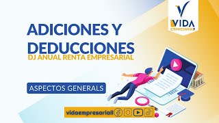 2023 Adiciones y Deducciones en la DJ RENTA ANUAL EMPRESARIAL 2022 [upl. by Armmat758]