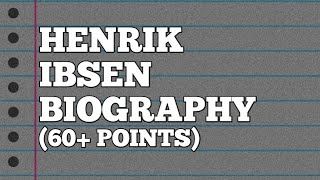 Henrik Ibsen biography in HindiUrdu 60 points explained [upl. by Jelene]