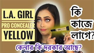 LA Girl Pro Concealer Yellow review for brown skin [upl. by Yakcm]