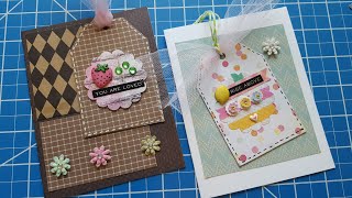 Make Cards using Embellishments Scraps Tags [upl. by Lehcsreh]