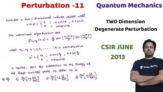 TWO Dimensional Perturbation theory Question 11  CSIR NET 2013 POTENTIAL G [upl. by Uni]