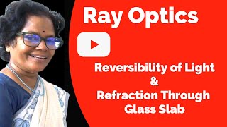 Ray Optics Principle of Reversibility of Light amp Refraction Through Glass Slab [upl. by Zetnas768]