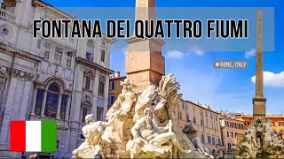 ගංගා හතරේ දිය උල්පත Fontana dei Quattro Fiumi Piazza Navona ඉතාලියයි මමයි  Piazza Navona ඉතාලිය [upl. by Fleta48]