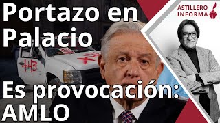 AstilleroInforma  Caso 43 puerta dañada irrupción en Palacio gases con AMLO en la Mañanera [upl. by Aihtela918]