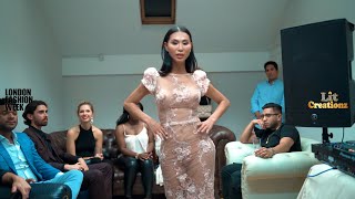 London Fashion Week in house Fashion show AK premiere collection 18 [upl. by Nosnej]