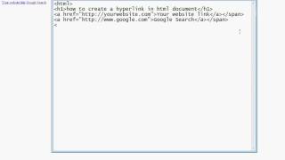 how to add hyperlink in html document using by notepad [upl. by Bonnice]